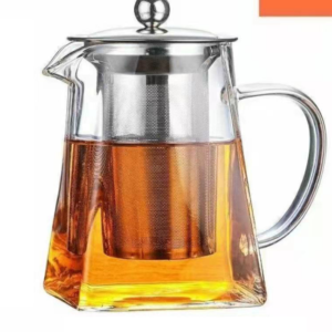 1300ml Extra Large Heat Resistant Glass Teapot with 304 Stainless Steel Infuser Thickened Base Loose Leaf Tea Maker