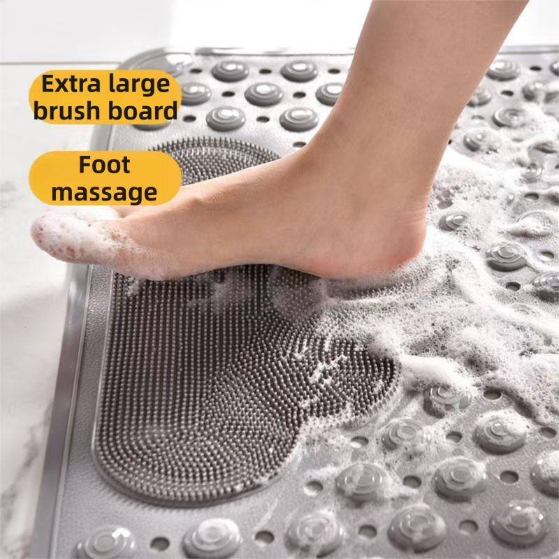 2-Pack Blue Eco-Friendly Bath Mat with Massage Points - Anti-Slip Suction Cup Safety Bathroom Rug (L Size 86.5X53x2 CM) - V888-ELOSUNG45075 2-Pack Blue Eco-Friendly Bath Mat with Massage Points - Anti-Slip Suction Cup Safety Bathroom Rug (L Size 86.5X53x2 CM) - Image 4