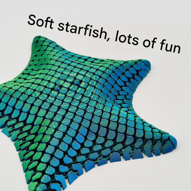 White 3D-Printed Articulated Starfish Fidget Toy for Stress Relief - Eco-Friendly 12cm Sensory Toy for Kids & Adults - V888-ELOSUNG45140 White 3D-Printed Articulated Starfish Fidget Toy for Stress Relief - Eco-Friendly 12cm Sensory Toy for Kids & Adults - Image 4