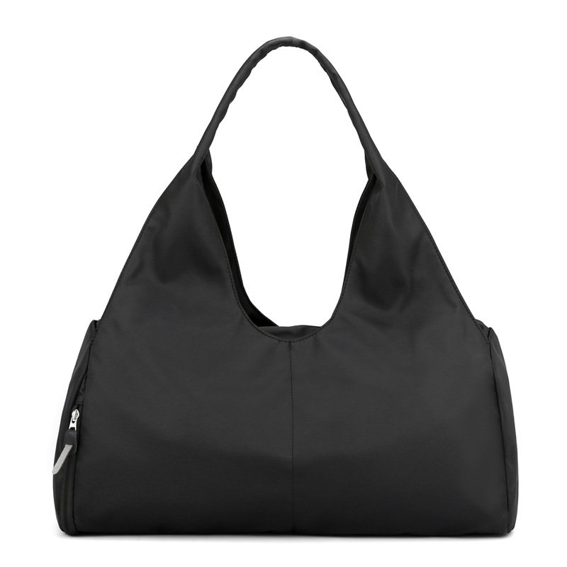 Black Large Capacity Travel Duffel Bag - Lightweight Sports Gym Bag with Dry Wet Separation for Weekend Getaways and Business Trips