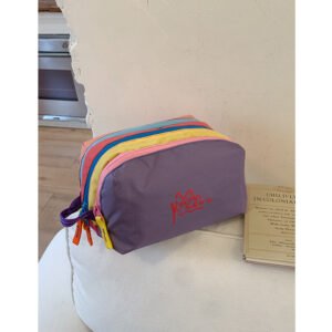 Purple Trendy Color-Block Outdoor Waterproof Nylon Crossbody Bag - Niche Lightweight Chest Bag and Phone Pouch for Travel and Sports