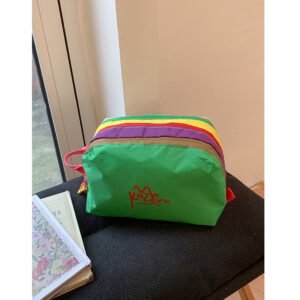 Green Trendy Color-Block Outdoor Waterproof Nylon Crossbody Bag - Niche Lightweight Chest Bag and Phone Pouch for Travel and Sports