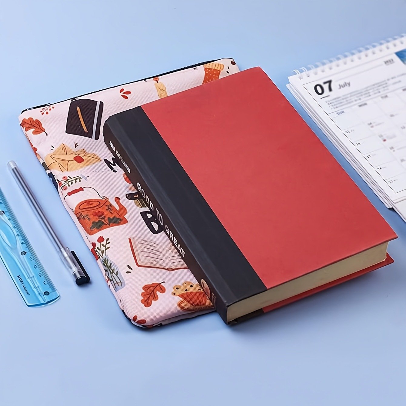White Skeleton Zippered Book Sleeve with Printed Design – Waterproof Protective Cover for Books, Ideal for Readers and Students with Extra Pocket & Carry Strap - V888-ELOSUNG48187 White Skeleton Zippered Book Sleeve with Printed Design – Waterproof Protective Cover for Books, Ideal for Readers and Students with Extra Pocket & Carry Strap - Image 3