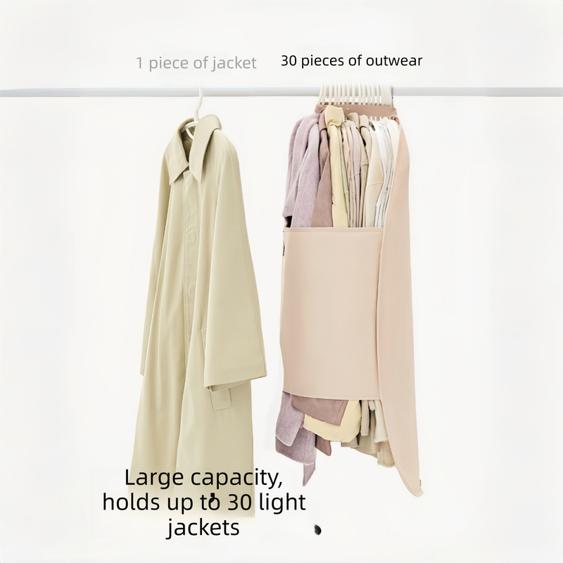 Pink Foldable Hanging Compression Board for Wardrobe Organization – 90×58 cm Ultra-Thin Garment Organizer with Adjustable Side Straps and Top Buckle, Holds Up to 30 Thin Jackets - V888-ELOSUNG48626 Pink Foldable Hanging Compression Board for Wardrobe Organization – 90×58 cm Ultra-Thin Garment Organizer with Adjustable Side Straps and Top Buckle, Holds Up to 30 Thin Jackets - Image 3