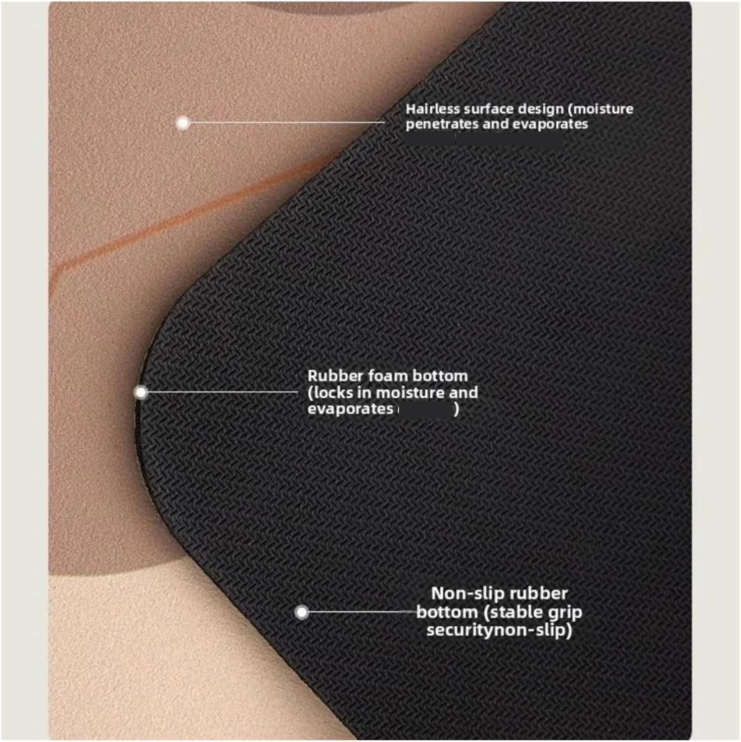 Ultra-Absorbent Instant Dry Diatom Mud Bathroom Mat (40 x 60 CM) - Puzzle Decor Anti-Slip Rubber Rug for Kitchen, Entryway & Shower(Style B) - V888-ELOSUNG49349 Ultra-Absorbent Instant Dry Diatom Mud Bathroom Mat (40 x 60 CM) - Puzzle Decor Anti-Slip Rubber Rug for Kitchen, Entryway & Shower(Style B) - Image 5