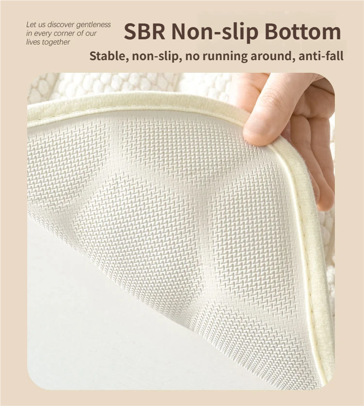White 3D Honeycomb Textured High-Elastic Memory Foam Bathroom Mat (40 x 60 CM) - Ultra Absorbent Quick-Dry Thickened Door Mat - V888-ELOSUNG49411 White 3D Honeycomb Textured High-Elastic Memory Foam Bathroom Mat (40 x 60 CM) - Ultra Absorbent Quick-Dry Thickened Door Mat - Image 4