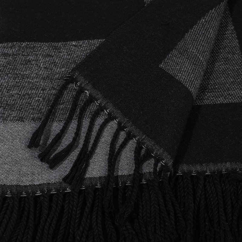 Khaki elegant women's tassel cape shawl scarf, multi-functional all-in-one warm and comfortable winter shawl scarf, convenient for home, travel, and office wear, stylish and beautiful with tassels. - V888-ELOSUNG50069 Khaki elegant women's tassel cape shawl scarf, multi-functional all-in-one warm and comfortable winter shawl scarf, convenient for home, travel, and office wear, stylish and beautiful with tassels. - Image 3