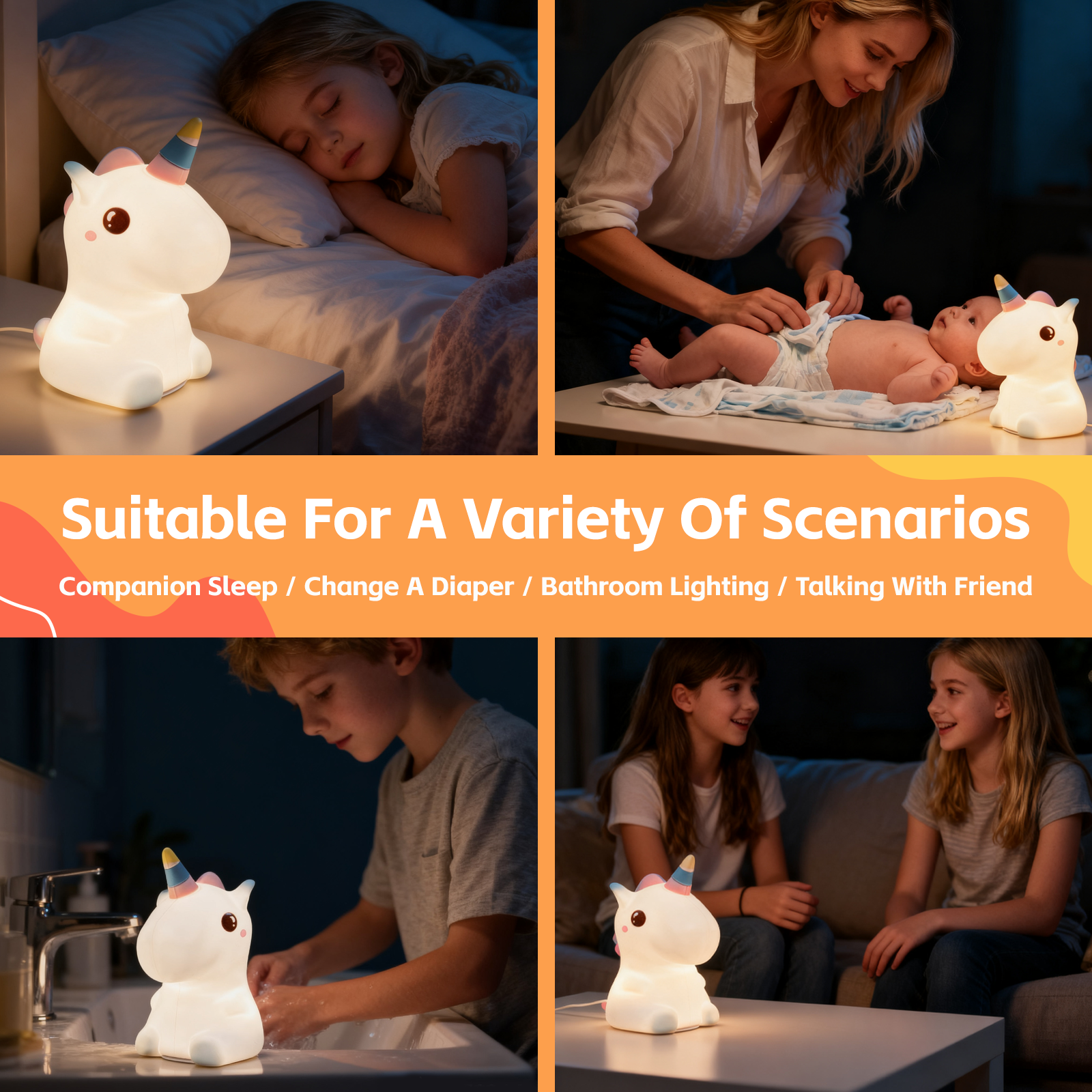 Squishy Uniconrn Night Light - V915-BR0117 Squishy Uniconrn Night Light - Image 5