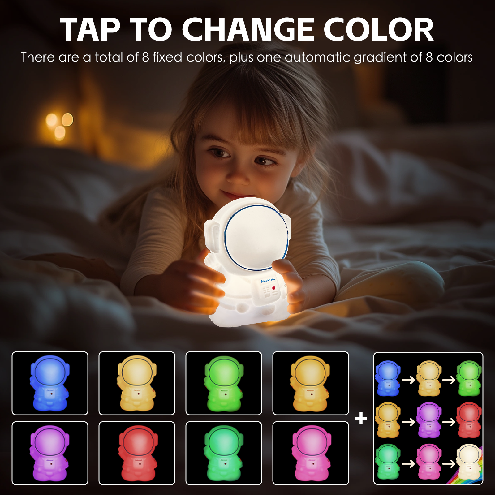 Squishy Astronaut Night Light - V915-BR0118 Squishy Astronaut Night Light - Image 5