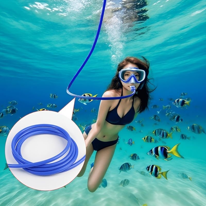 Blue Navy 2-Meter Snorkel Anti-Choke Snorkel Single Head Breathing Apparatus Double Head - V1106-DSZ-SNK-852 Blue Navy 2-Meter Snorkel Anti-Choke Snorkel Single Head Breathing Apparatus Double Head - Image 3