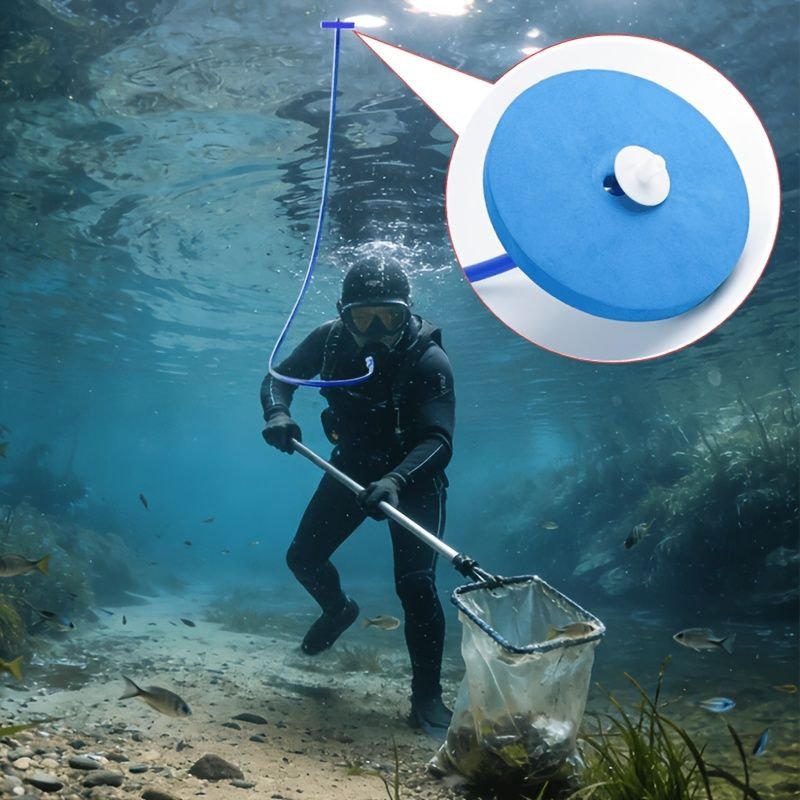 Blue Navy 2-Meter Snorkel Anti-Choke Snorkel Single Head Breathing Apparatus Double Head - V1106-DSZ-SNK-852 Blue Navy 2-Meter Snorkel Anti-Choke Snorkel Single Head Breathing Apparatus Double Head - Image 4