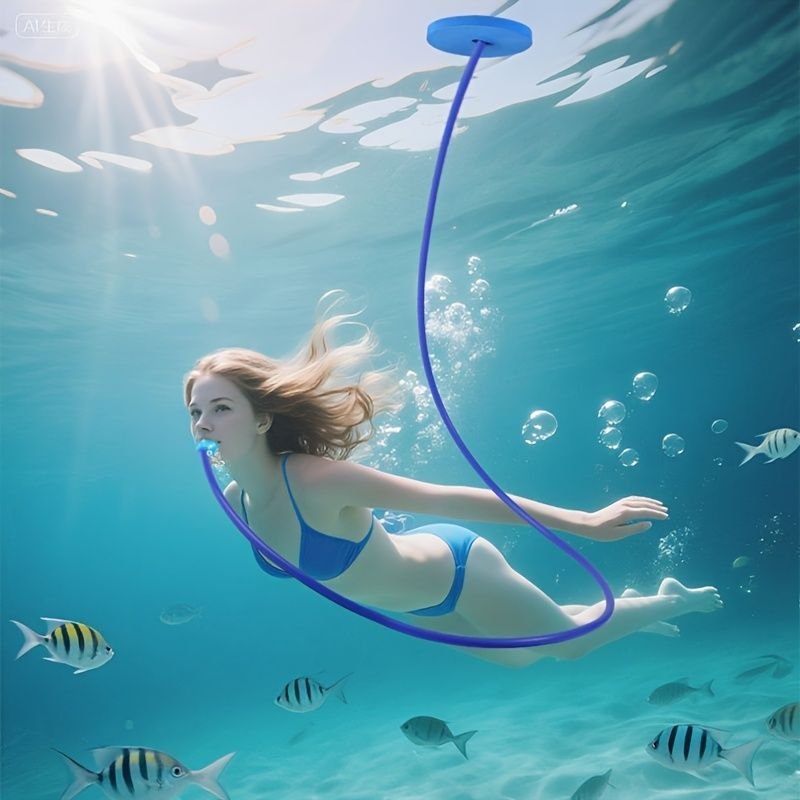 Blue Navy 2-Meter Snorkel Anti-Choke Snorkel Single Head Breathing Apparatus Double Head - V1106-DSZ-SNK-852 Blue Navy 2-Meter Snorkel Anti-Choke Snorkel Single Head Breathing Apparatus Double Head - Image 7