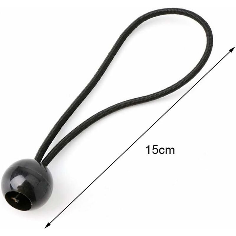 12 pcs Black Tarpaulin Bungees Balls Tarp Bungee Cord For Banner, Tarpaulins, Pavilions, Tents, Tent Bungee Hooks, - V1188-MS-227-2223 12 pcs Black Tarpaulin Bungees Balls Tarp Bungee Cord For Banner, Tarpaulins, Pavilions, Tents, Tent Bungee Hooks, - Image 2