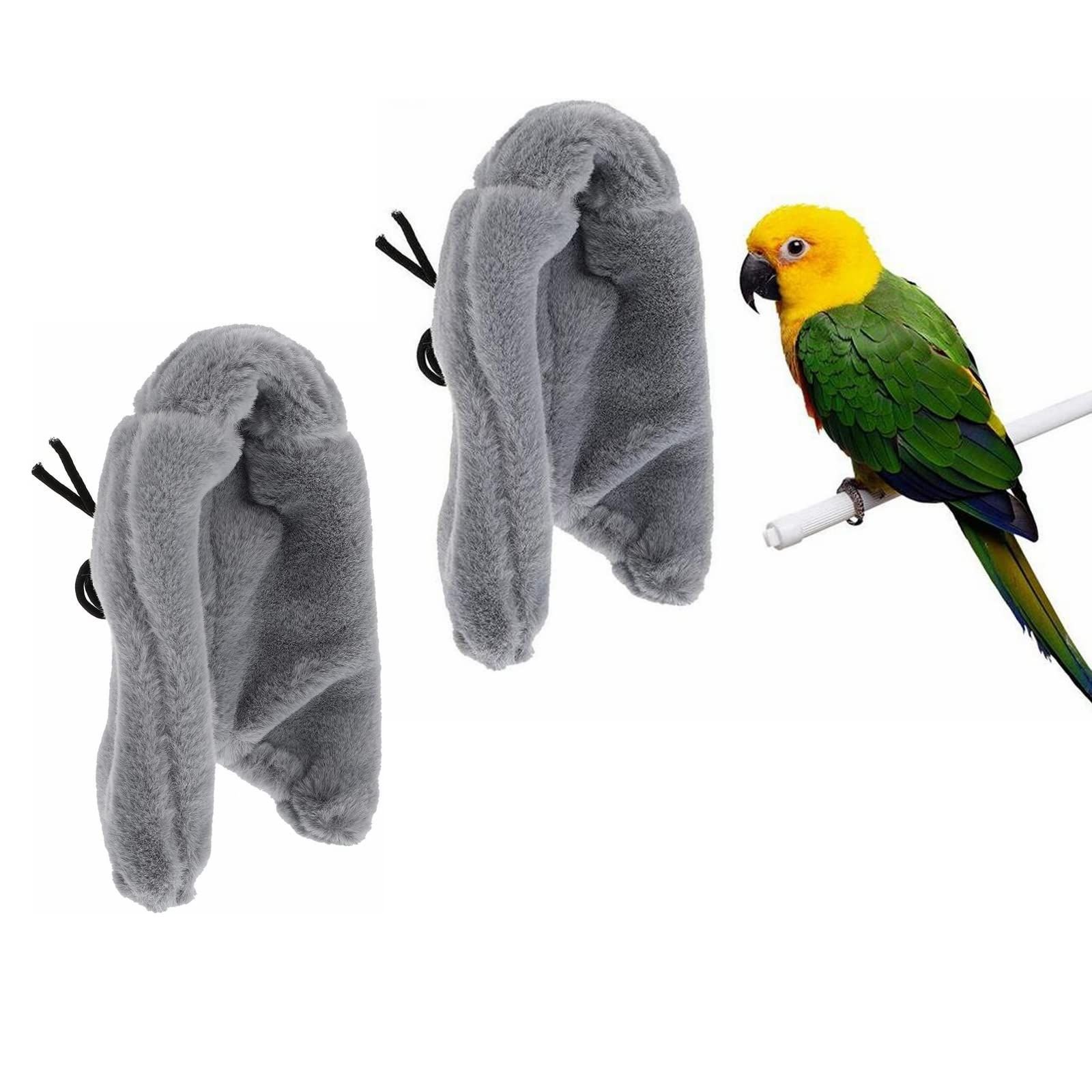 2 Pieces Comfort Corner Bird Blanket, Cuddle Nest Hanging Toy for Bird Cage, Warm Bird Shelter Bed for Small and Medium Parrots, Cockatiel Pigeon and Lovebirds (M)