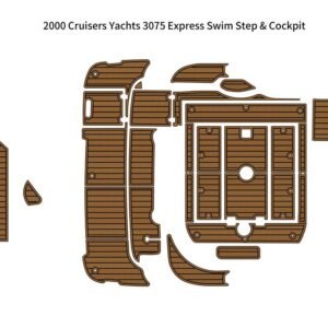 2000 Cruiser Yachts 3075 Express Swim Platform Cockpit Pad Boat EVA Teak Floor SeaDek MarineMat Gatorstep Style Self Adhesive