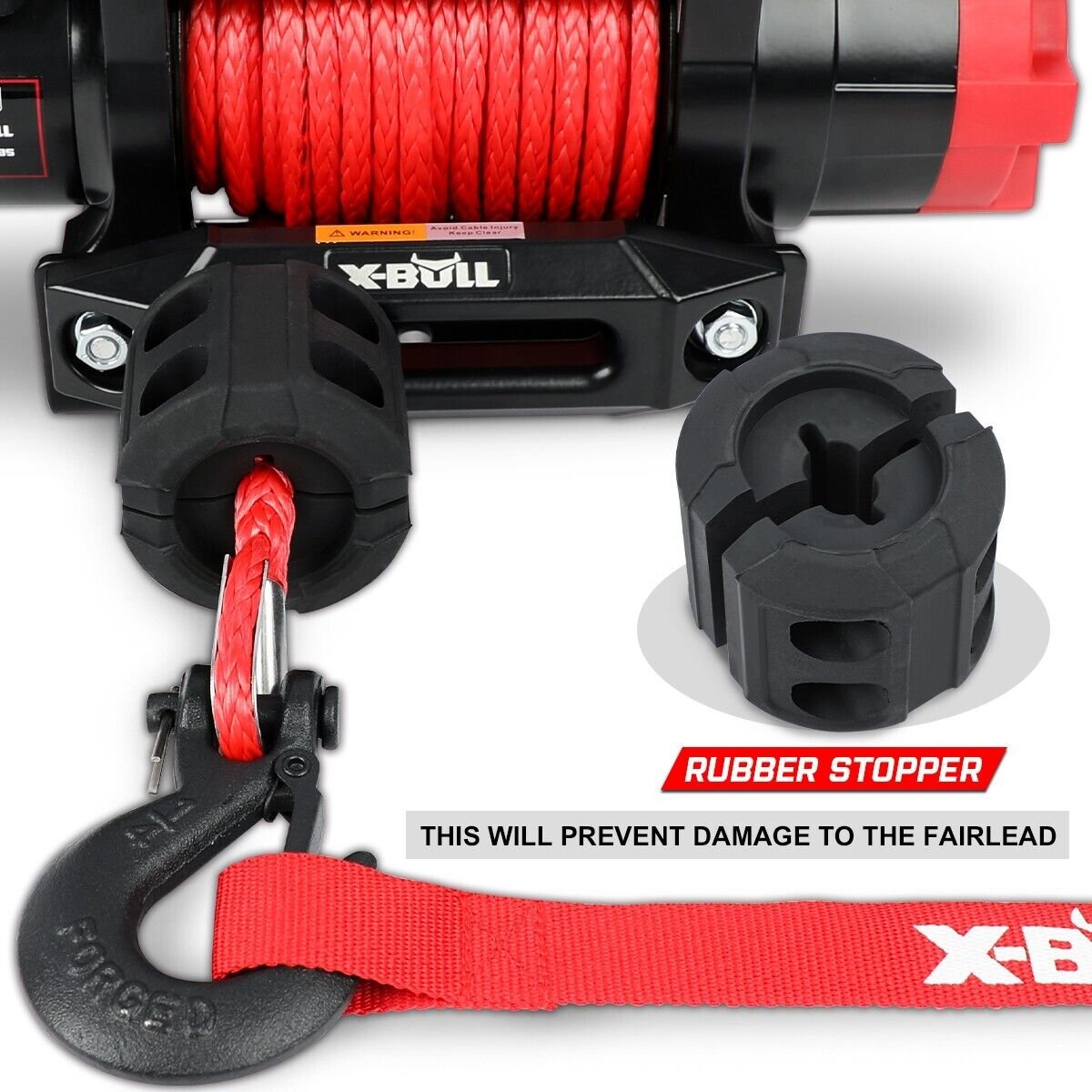 X-BULL Electric Winch 12V 6000LBS Synthetic Rope Wireless remote ATV UTV Boat Trailer 4WD - V211-AUEB-AXEW010S X-BULL Electric Winch 12V 6000LBS Synthetic Rope Wireless remote ATV UTV Boat Trailer 4WD - Image 6