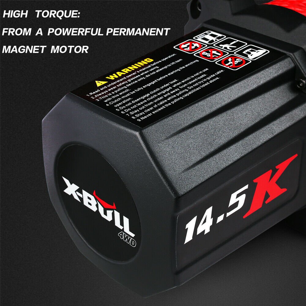 X-BULL Electric Winch 12V Synthetic Rope Wireless 14500LB Remote 4X4 4WD Boat - V211-AUEB-AXEW016 X-BULL Electric Winch 12V Synthetic Rope Wireless 14500LB Remote 4X4 4WD Boat - Image 6