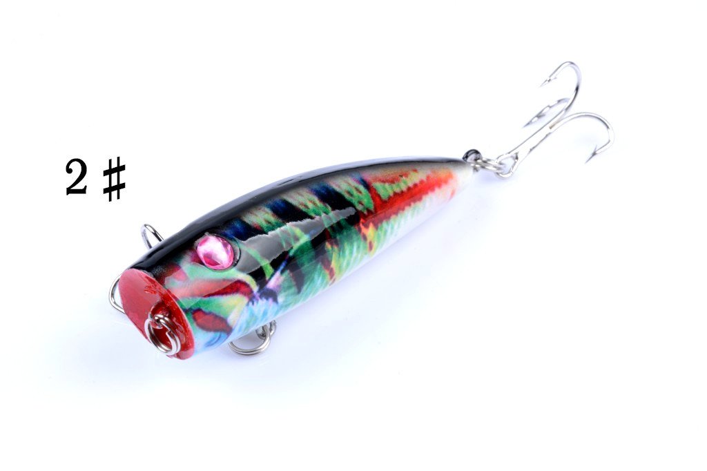 4X 6.8cm Popper Poppers Fishing Lure Lures Surface Tackle Saltwater - V324-LB26 4X 6.8cm Popper Poppers Fishing Lure Lures Surface Tackle Saltwater - Image 6