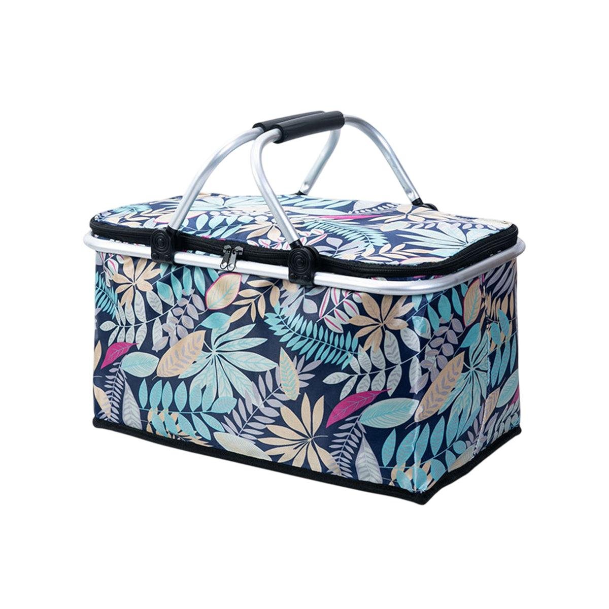 Foldable Picnic Basket Outdoor Camping Carrying Basket Portable Food Storage - Green - V528-PICNIC-BASKET-GREEN-688129 Foldable Picnic Basket Outdoor Camping Carrying Basket Portable Food Storage - Green - Image 6