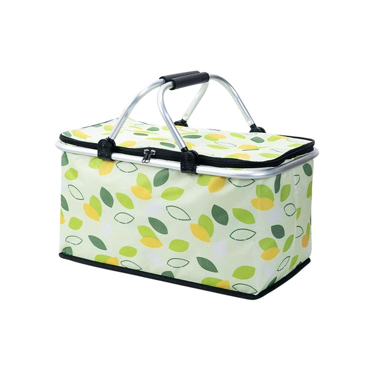 Foldable Picnic Basket Outdoor Camping Carrying Basket Portable Food Storage - Green - V528-PICNIC-BASKET-GREEN-688129 Foldable Picnic Basket Outdoor Camping Carrying Basket Portable Food Storage - Green - Image 10