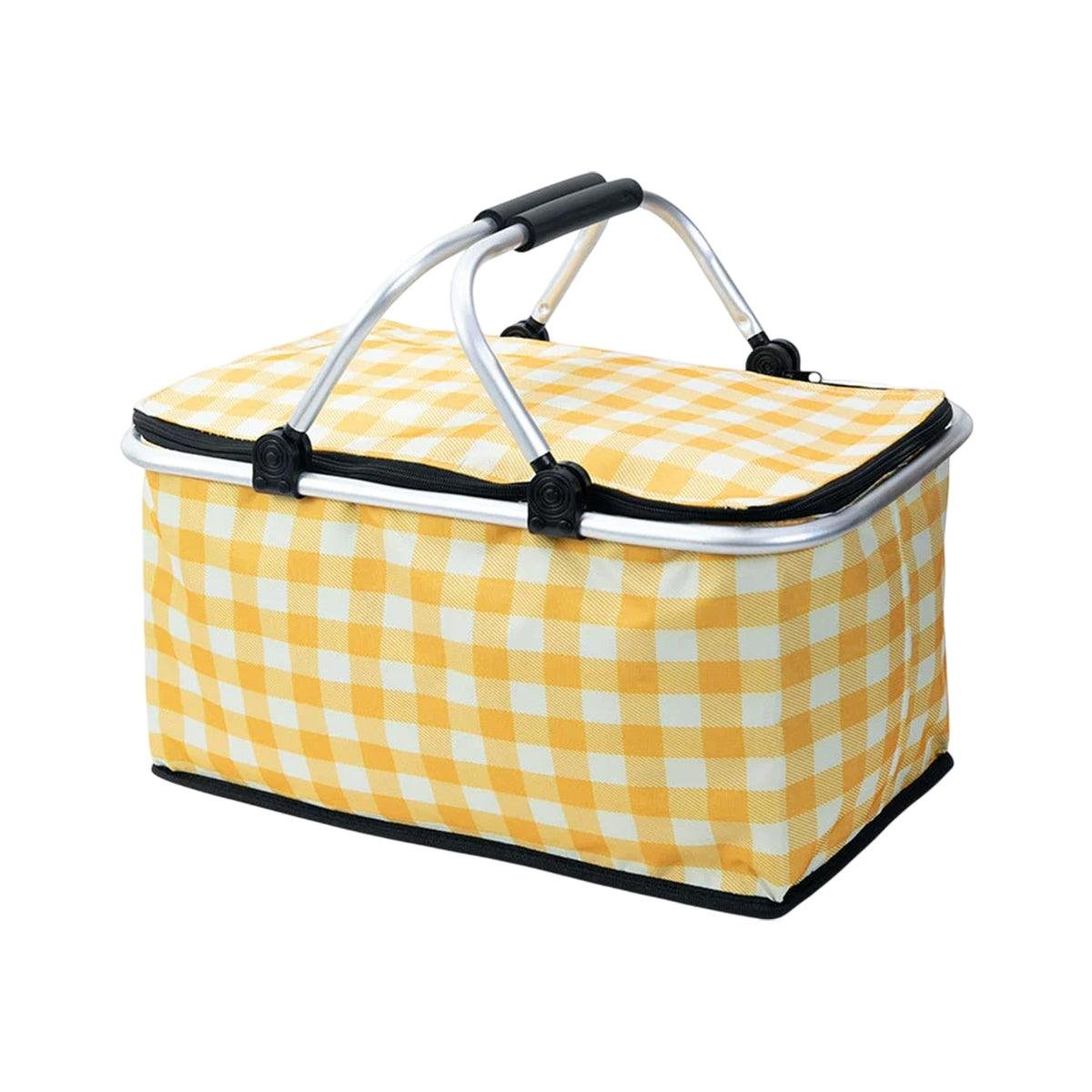 Foldable Picnic Basket Outdoor Camping Carrying Basket Portable Food Storage - Green - V528-PICNIC-BASKET-GREEN-688129 Foldable Picnic Basket Outdoor Camping Carrying Basket Portable Food Storage - Green - Image 11
