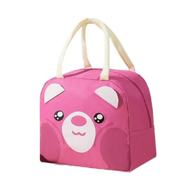 Oxford Portable Insulated Thermal Cooler Lunch Box Carry Picnic Case Storage Bag - Rose Red