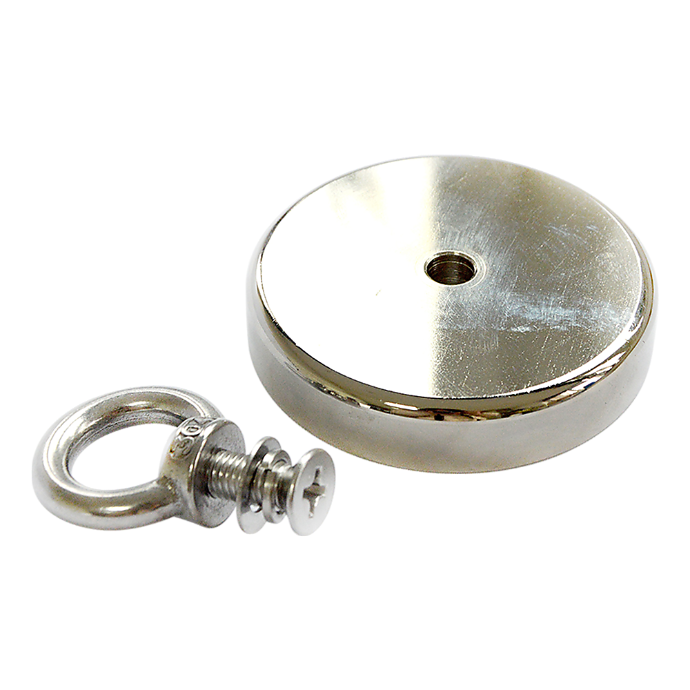 Round Neodymium Fishing Magnet with Countersunk Hole and Eyebolt, 500 LBS pull - V63-821733 Round Neodymium Fishing Magnet with Countersunk Hole and Eyebolt, 500 LBS pull - Image 4