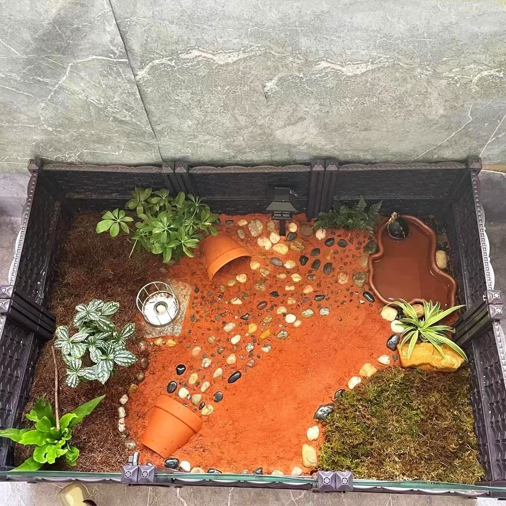 Extra Large Reptile Bathing Pool Reptile Feeding Dish Water Bowl with Ramp Aquarium Ornament for Gecko, Snake, Turtle, Bearded Dragon, Lizard Bath (Brown) - V1192-AZ-W-2657 Extra Large Reptile Bathing Pool Reptile Feeding Dish Water Bowl with Ramp Aquarium Ornament for Gecko, Snake, Turtle, Bearded Dragon, Lizard Bath (Brown) - Image 3