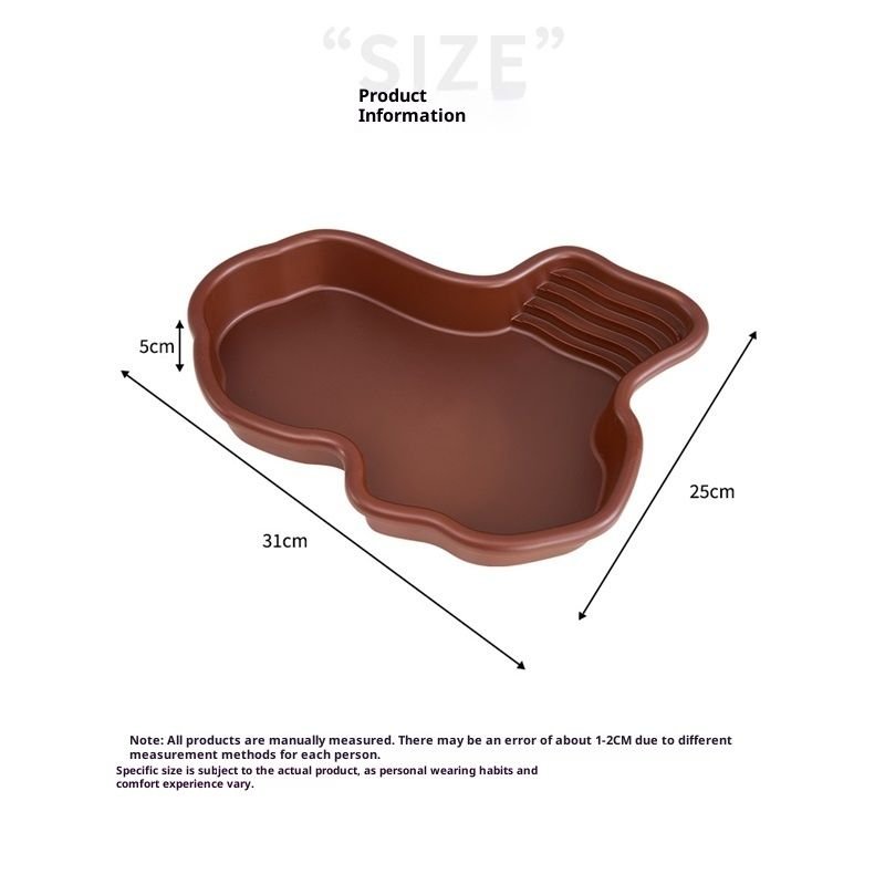 Extra Large Reptile Bathing Pool Reptile Feeding Dish Water Bowl with Ramp Aquarium Ornament for Gecko, Snake, Turtle, Bearded Dragon, Lizard Bath (Brown) - V1192-AZ-W-2657 Extra Large Reptile Bathing Pool Reptile Feeding Dish Water Bowl with Ramp Aquarium Ornament for Gecko, Snake, Turtle, Bearded Dragon, Lizard Bath (Brown) - Image 4