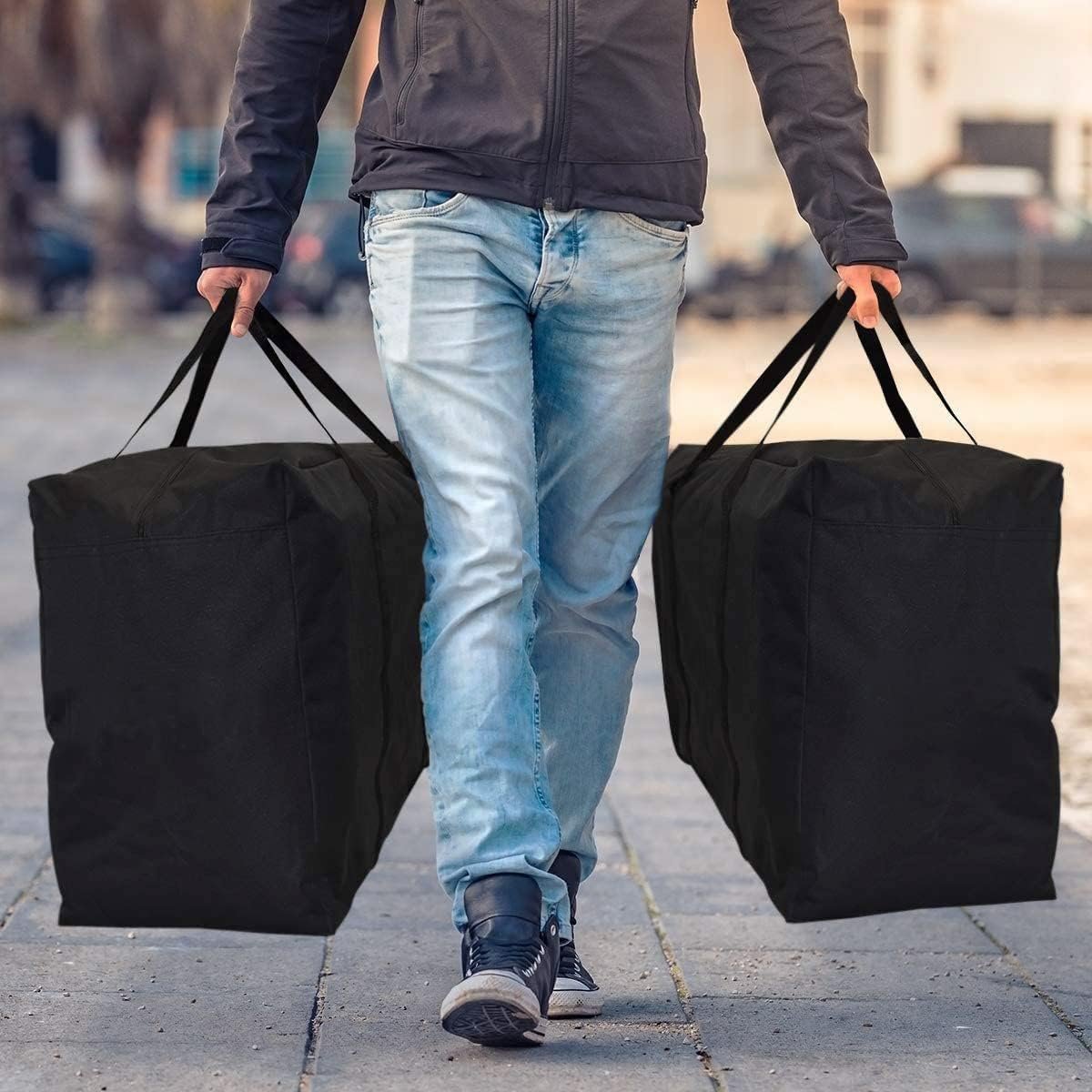 Extra Large Moving Bags with Strg Zippers & Carrying Handles, Storage Bags Storage Totes for Clothes, Moving Supplies, Space Saving Oversized Storage Bag Organizer for Moving, Traveling (2 Pack) - V1258-DP02-B-1357 Extra Large Moving Bags with Strg Zippers & Carrying Handles, Storage Bags Storage Totes for Clothes, Moving Supplies, Space Saving Oversized Storage Bag Organizer for Moving, Traveling (2 Pack) - Image 7