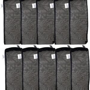 10pcs Aquarium Filter Media Bags, Fish Tank Fine Mesh Bags, 3”x4”/3”x8”/5.5”x8” with Plastic Zipper for Activated Carbon (3” x 8”)
