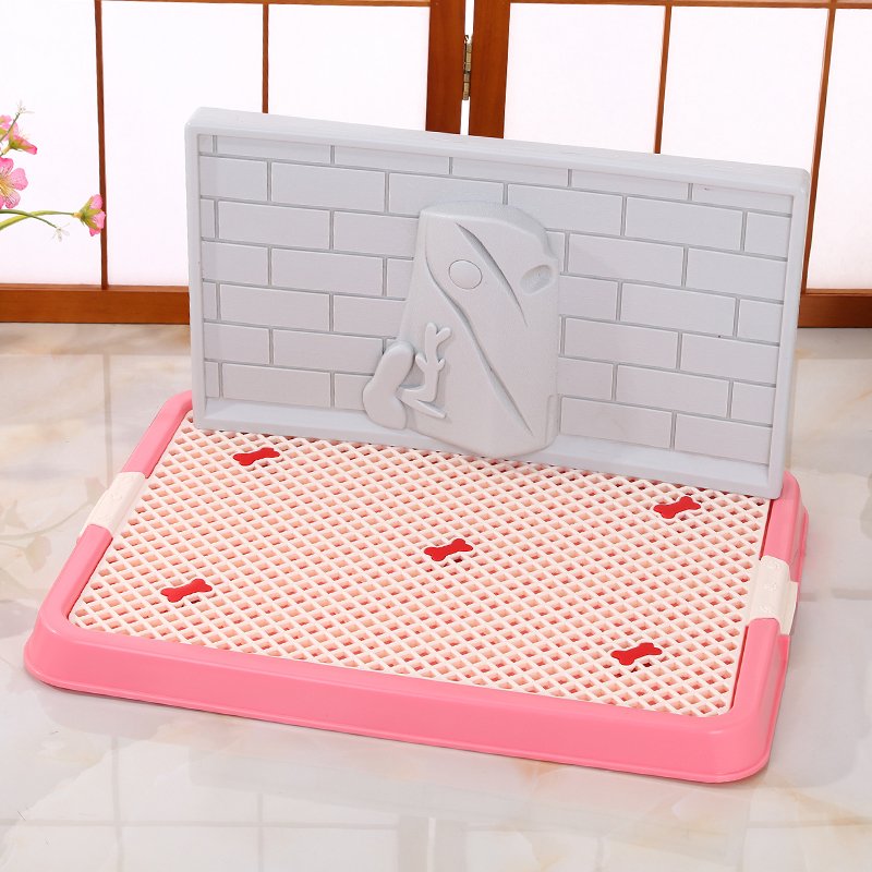 YES4PETS Small Portable Dog Potty Training Tray Pet Puppy Toilet Trays Loo Pad Mat Pink - V278-BP130-S-POTTY-WALL-PINK YES4PETS Small Portable Dog Potty Training Tray Pet Puppy Toilet Trays Loo Pad Mat Pink - Image 2