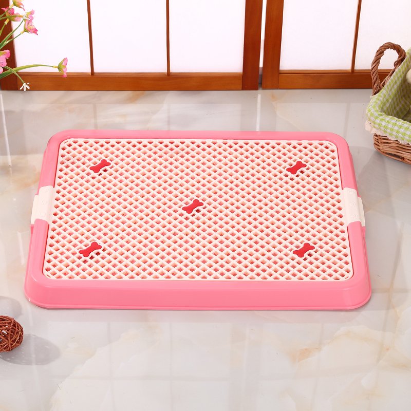 YES4PETS Small Portable Dog Potty Training Tray Pet Puppy Toilet Trays Loo Pad Mat Pink - V278-BP130-S-POTTY-WALL-PINK YES4PETS Small Portable Dog Potty Training Tray Pet Puppy Toilet Trays Loo Pad Mat Pink - Image 3