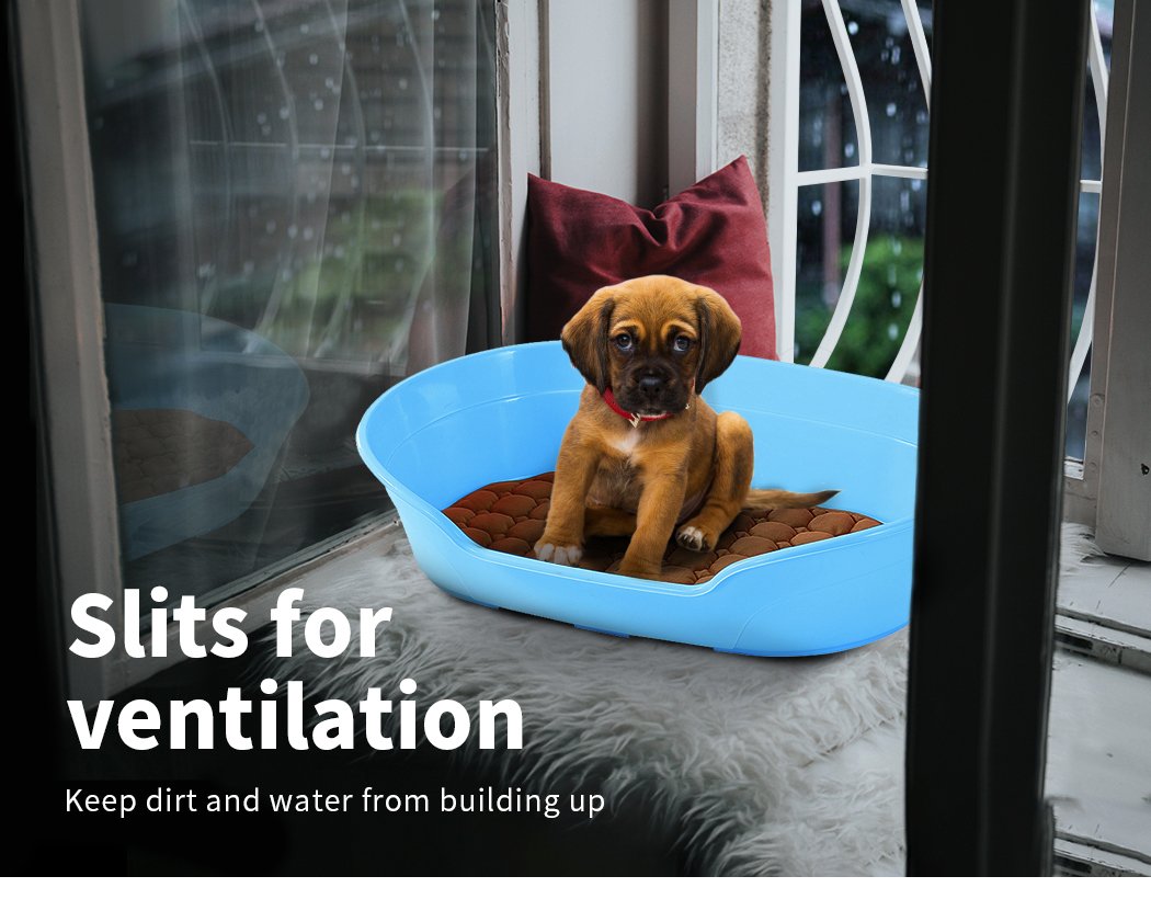 YES4PETS Pet Bed Small Plastic Dog Bedding Sleeping Resting Washable Basket Blue - V278-BP218-DOGBED-S-BLUE YES4PETS Pet Bed Small Plastic Dog Bedding Sleeping Resting Washable Basket Blue - Image 4