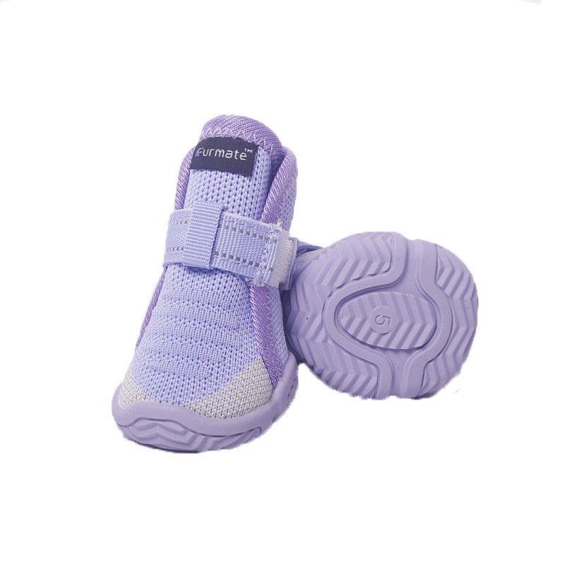 1# Purple Breathable Woven Dog Shoes for Small to Medium Dogs - Non-Slip, Durable, Anti-Dirty Paw Protectors